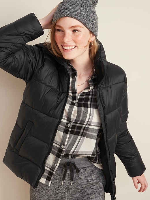 View large product image 1 of 3. Frost-Free Zip-Front Puffer Jacket for Women