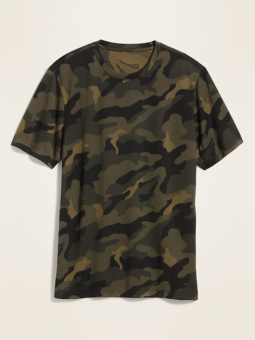 L'image numéro 4 présente T-shirt de base contrôle des odeurs Go-Dry Cool à imprimé camouflage pour homme