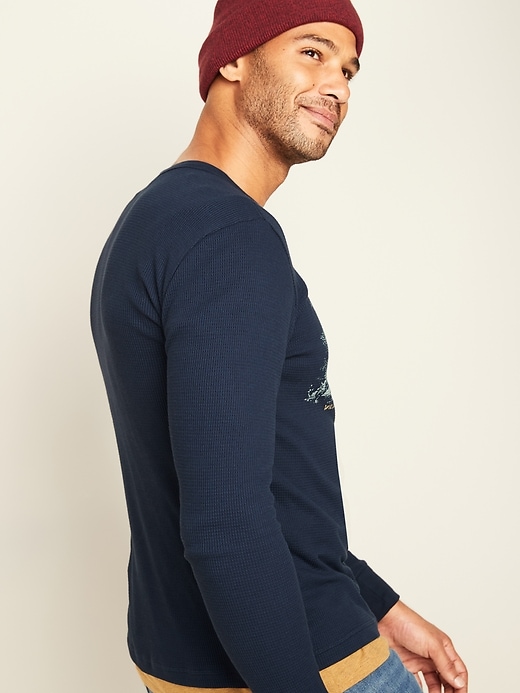 Image number 2 showing, Soft-Washed Thermal-Knit Graphic Long-Sleeve Tee