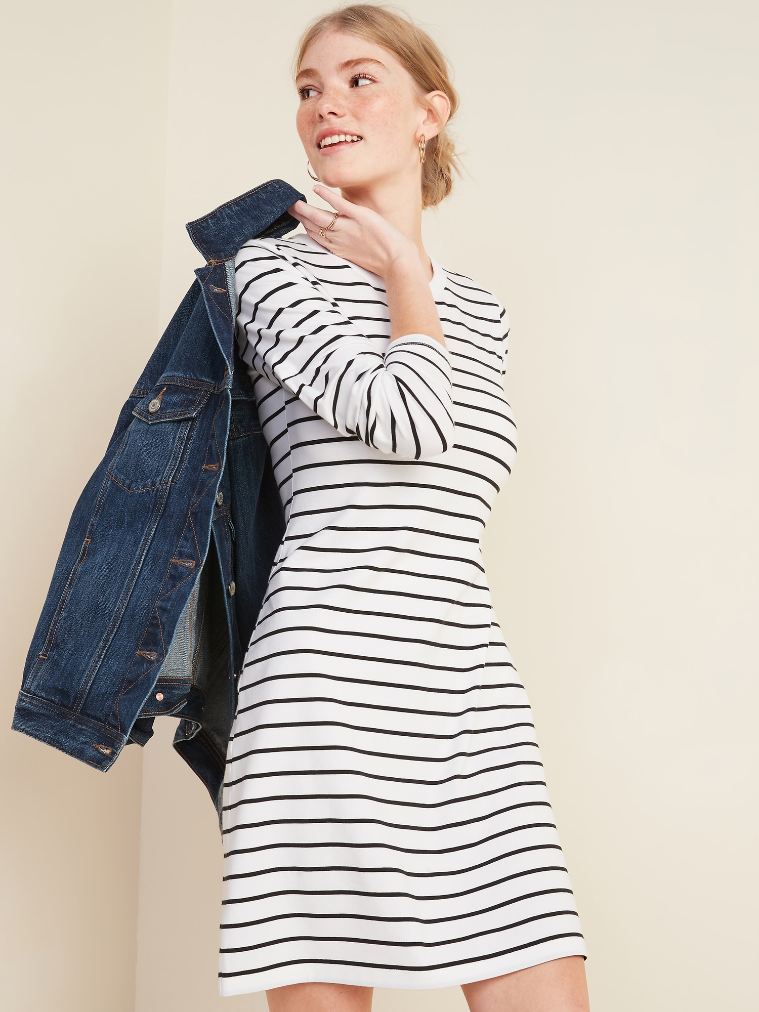 old navy striped shirt dress