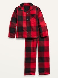 Voir une image plus grande du produit 3 de 3. Pyjama unsiexe en flanelle à motifs pour enfant