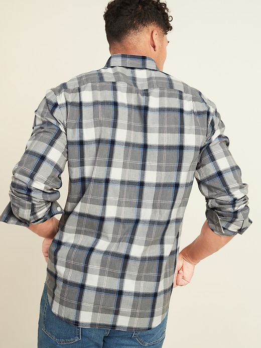 View large product image 2 of 3. Regular-Fit Everyday Plaid Long-Sleeve Shirt