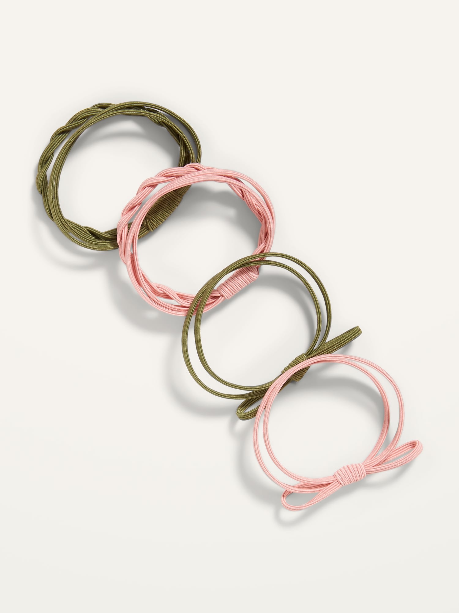 Old Navy Elastic Hair Ties 4-Pack for Women pink. 1
