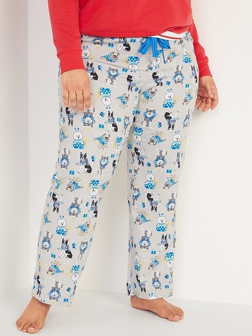 View large product image 1 of 2. Patterned Flannel Plus-Size Pajama Pants