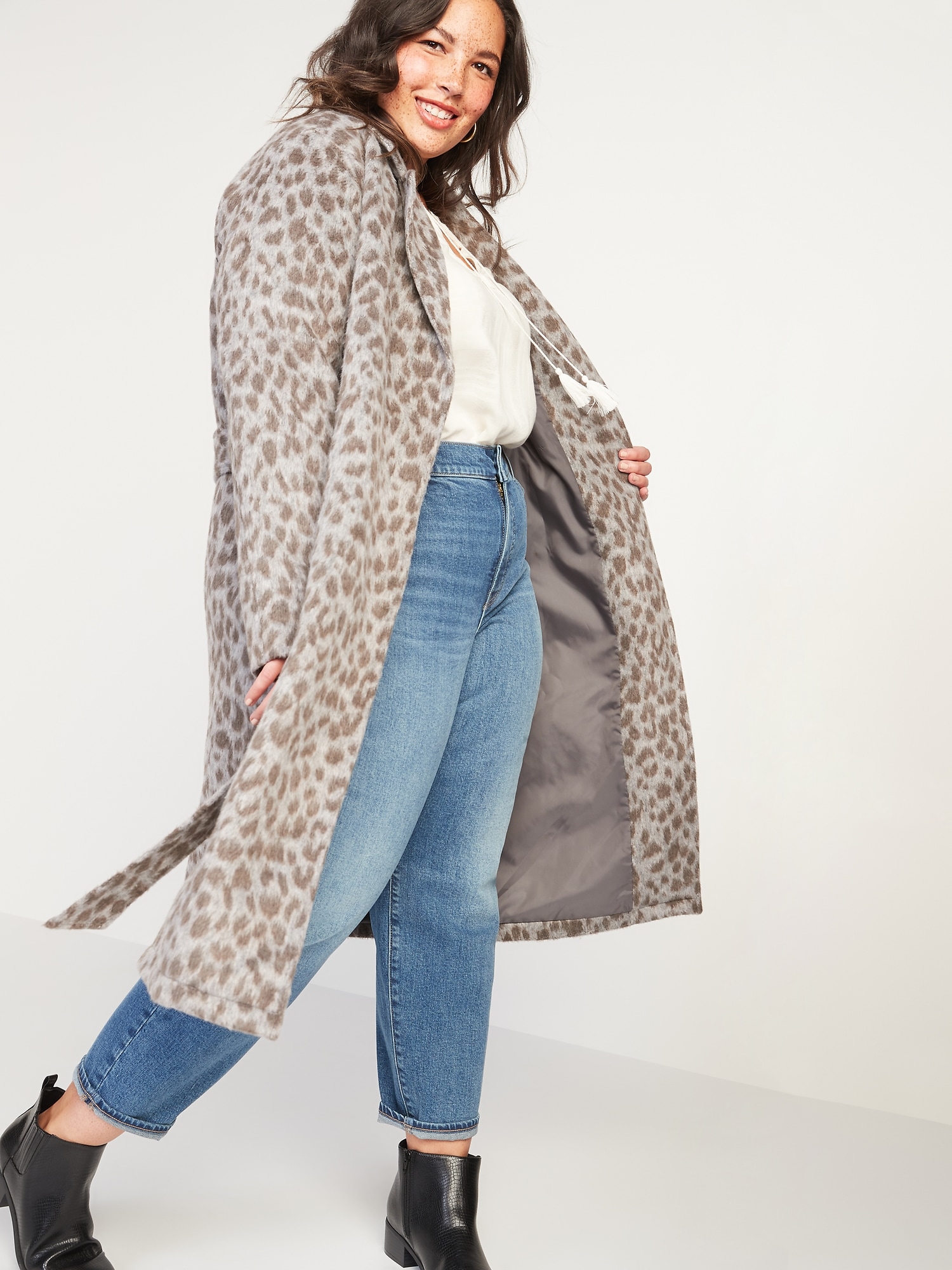 Old navy leopard outlet coat