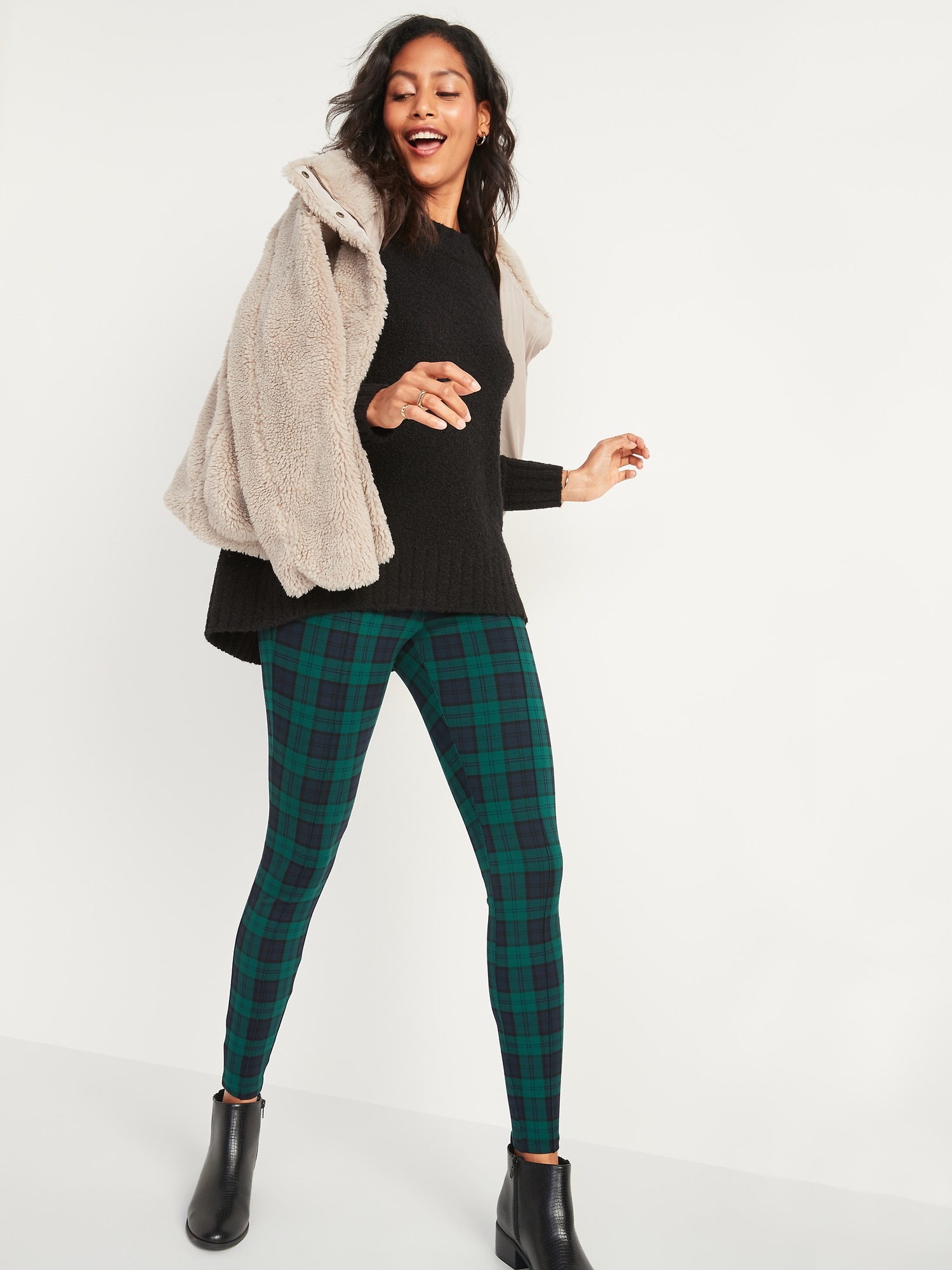 Plaid leggings sale old navy