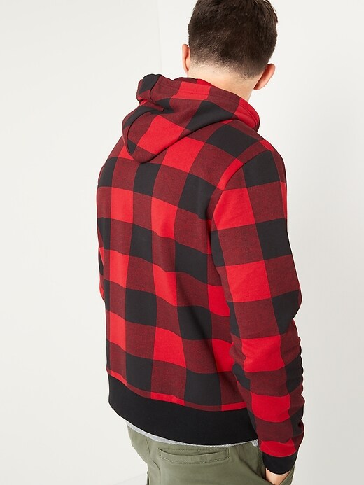 Image number 2 showing, Plaid Gender-Neutral Pullover Hoodie for Adults