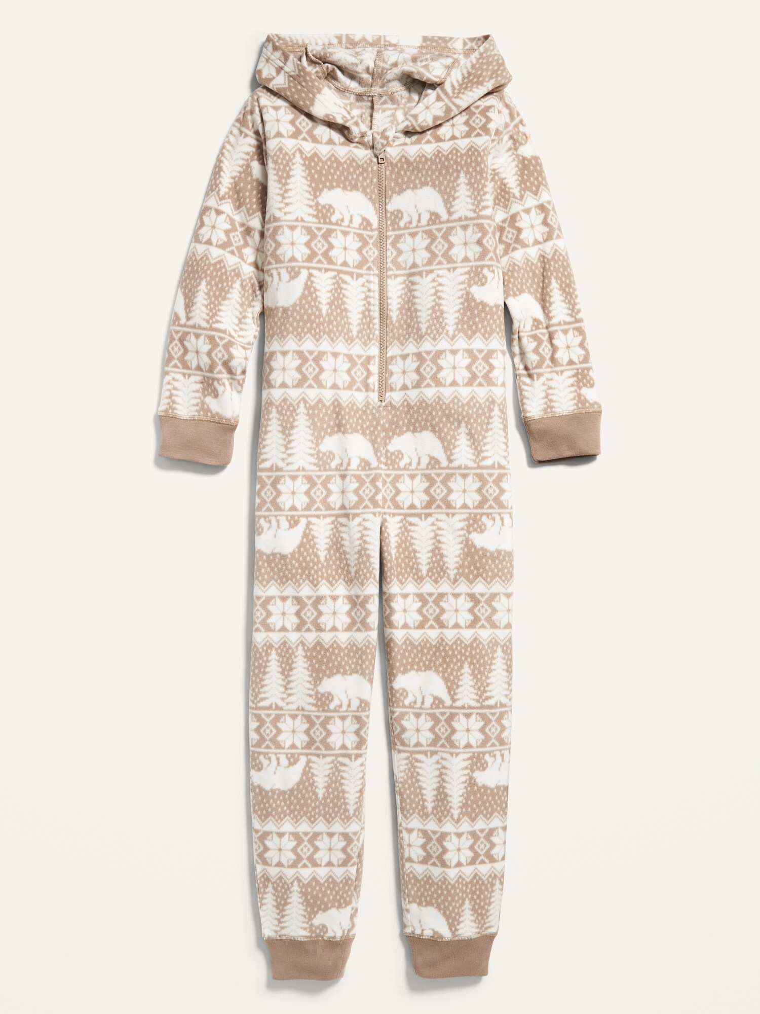 Fleece on sale hooded pajamas