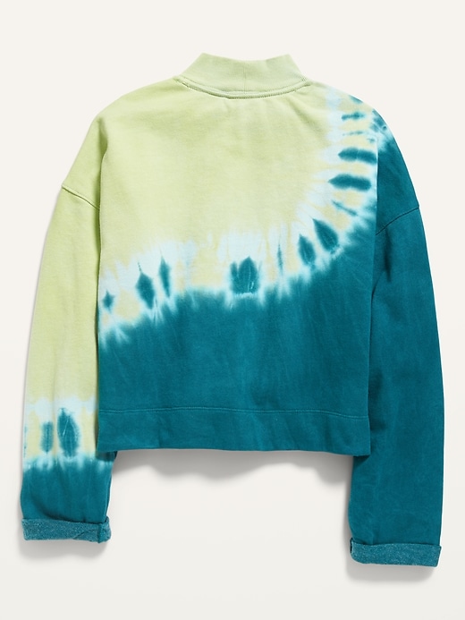 View large product image 2 of 2. Vintage Mock-Neck Cropped Sweatshirt for Girls