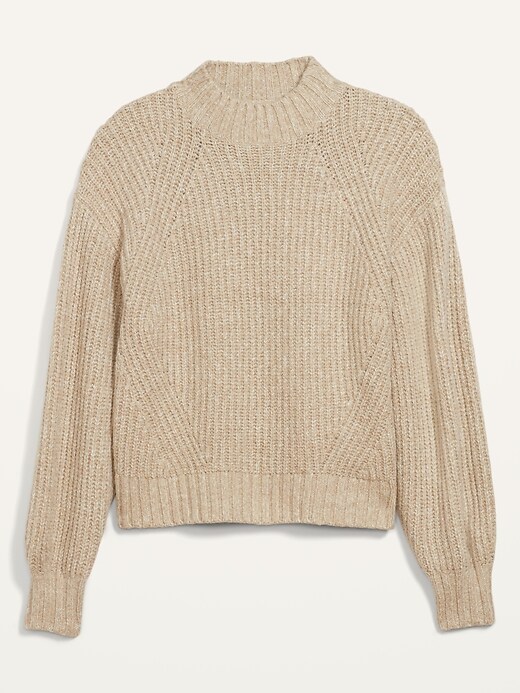 Image number 4 showing, Cozy Shaker-Stitch Mock-Neck Sweater for Women