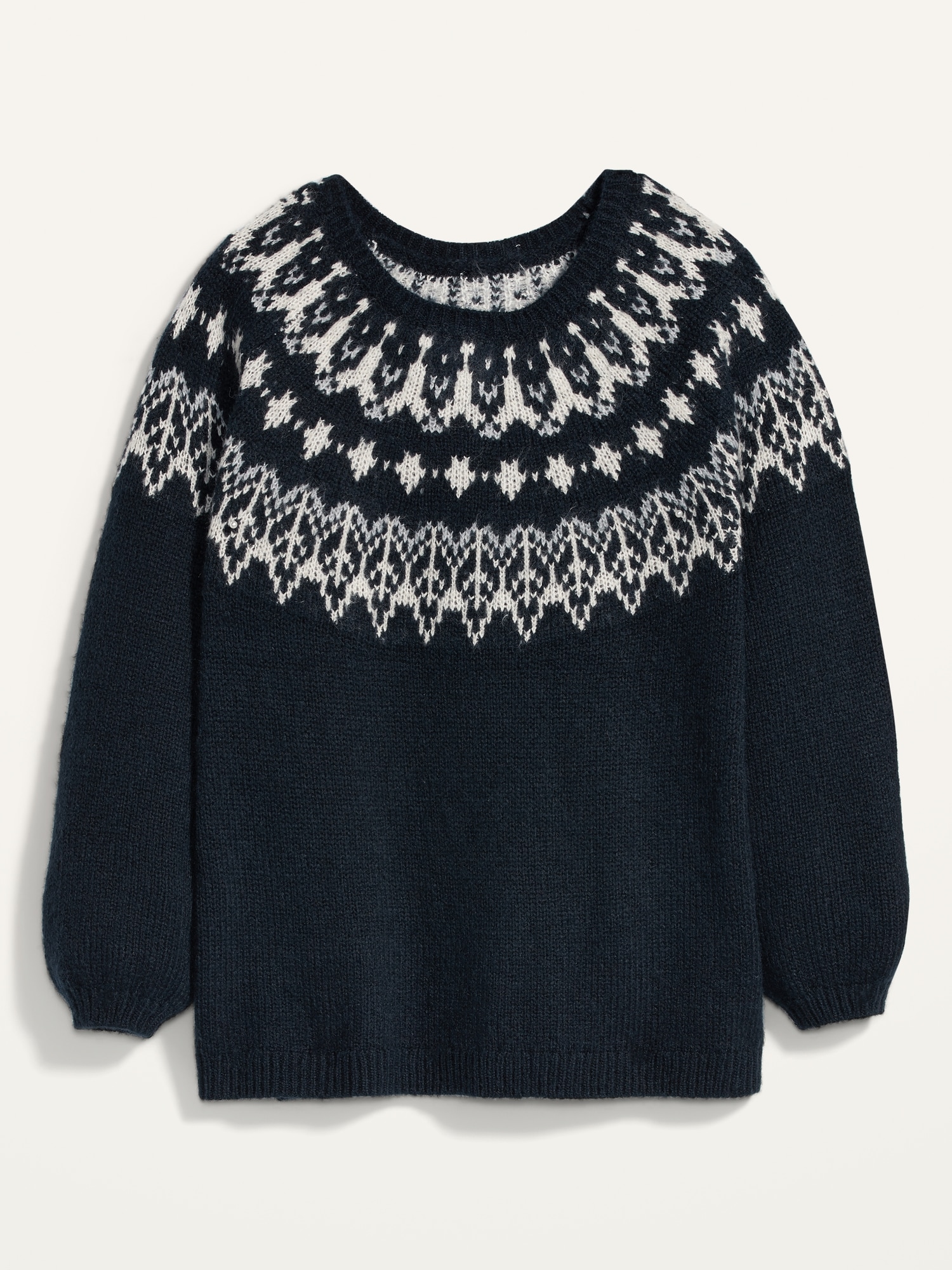 Fair Isle Blouson-Sleeve Plus-Size Sweater | Old Navy