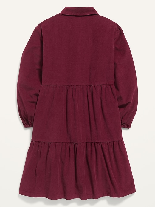 View large product image 2 of 3. Tiered Corduroy Shirt Dress for Girls