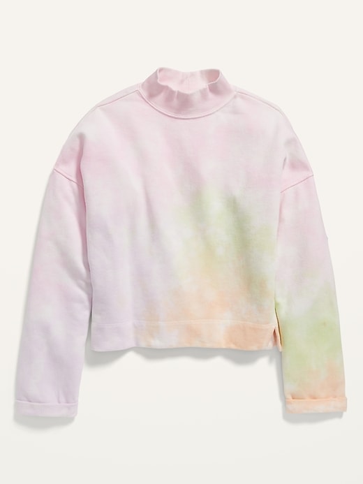View large product image 1 of 1. Vintage Mock-Neck Cropped Sweatshirt for Girls