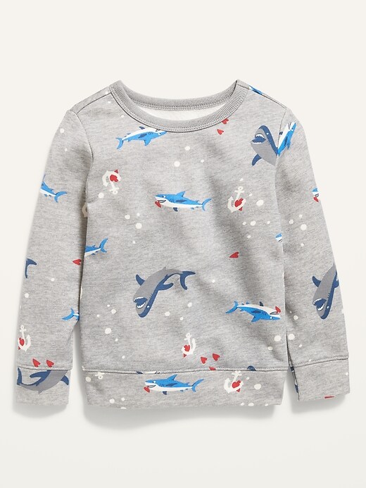 Unisex Shark Print Sweatshirt for Toddler