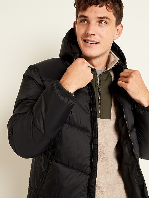 Image number 3 showing, Go-H20 Water-Resistant Hooded Puffer Jacket