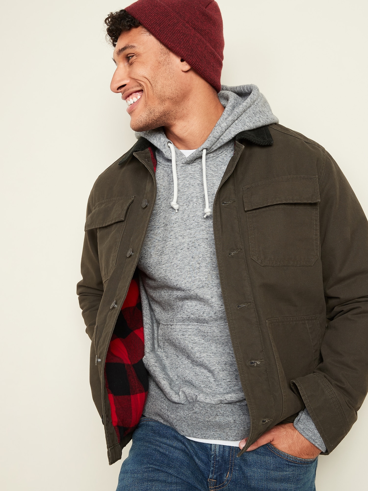 Flannel deals lined jacket