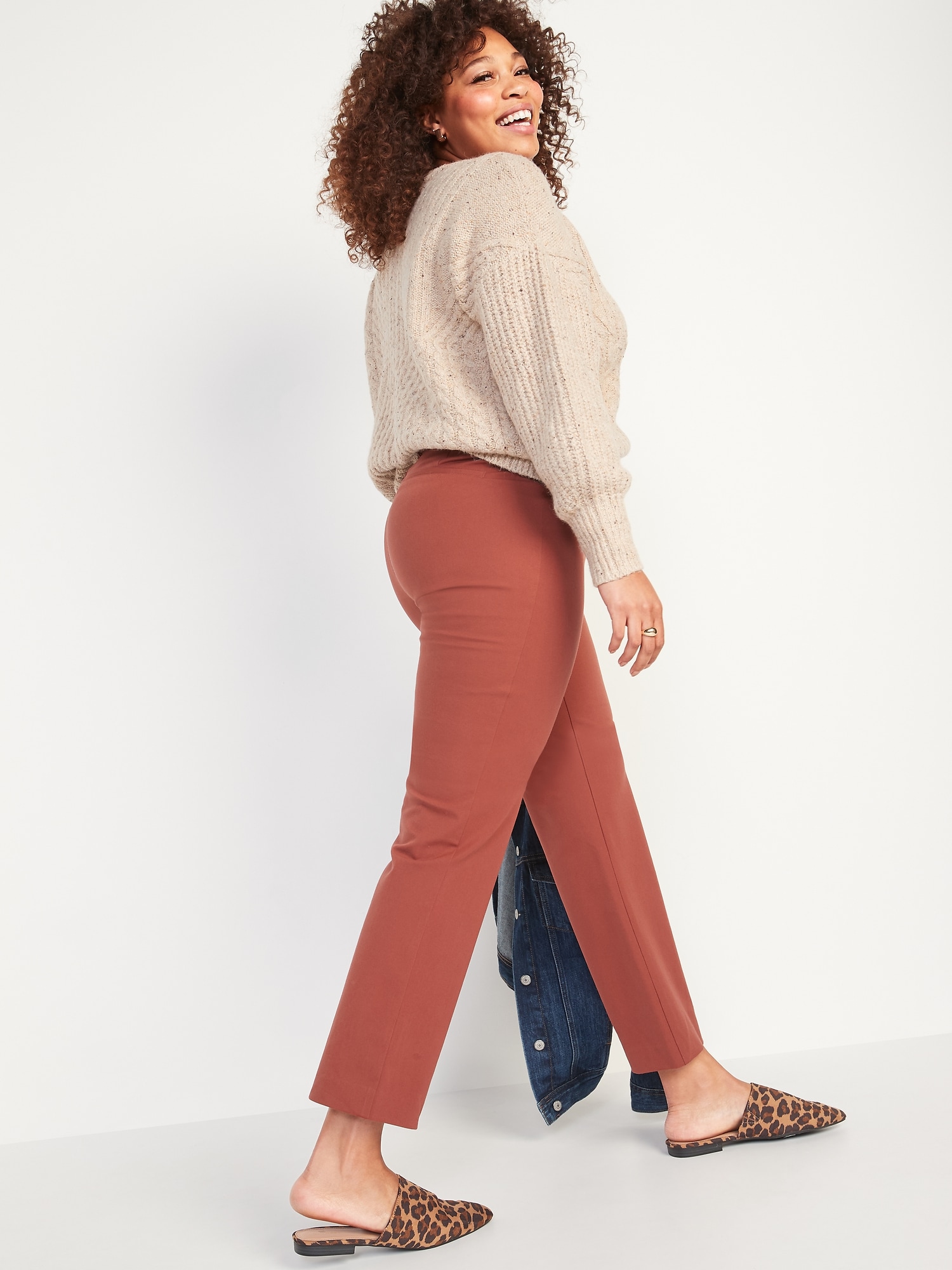 HighWaisted Pixie StraightLeg Ankle Pants for Women Old Navy