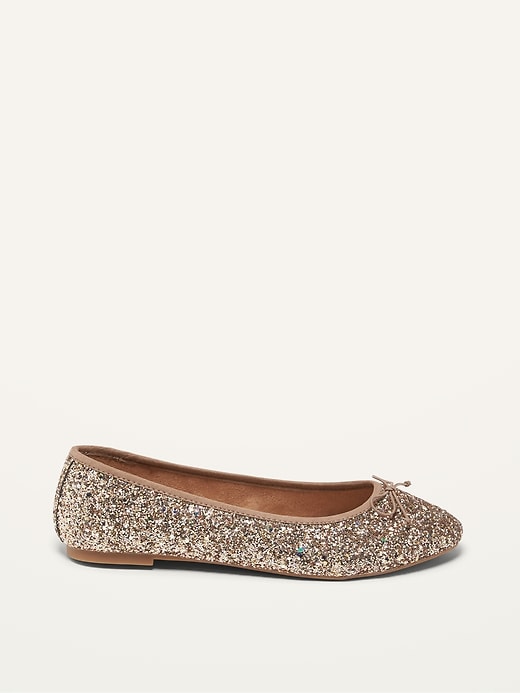 Image number 4 showing, Glitter-Covered Almond Toe Ballet Flats