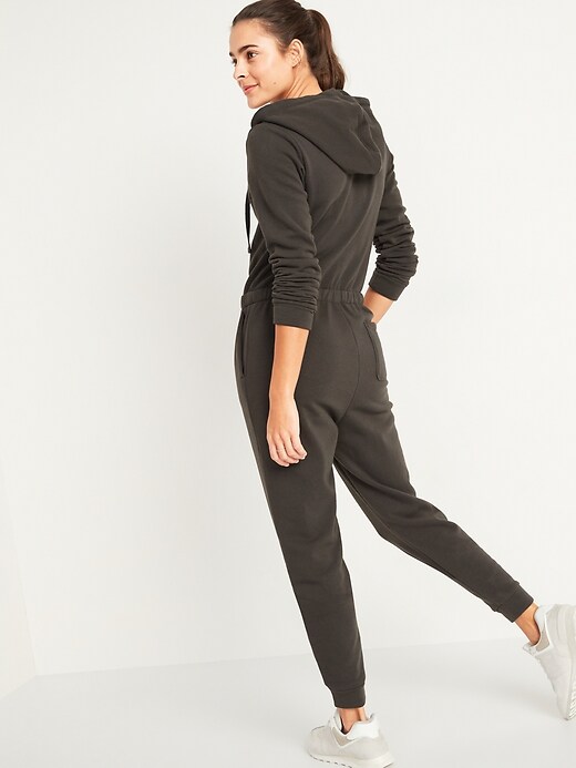 Cozy Zip-Front Hoodie Jumpsuit for Women