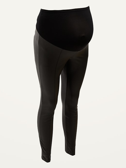 Womens Leggings Old Navy Pleather Pants Maternity Full-Panel