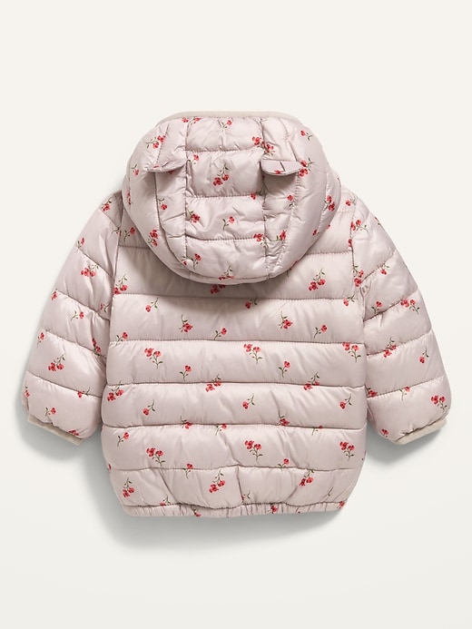 View large product image 2 of 2. Hooded Frost-Free Floral Jacket for Baby