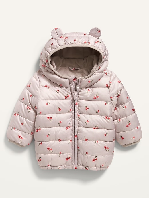 View large product image 1 of 2. Hooded Frost-Free Floral Jacket for Baby