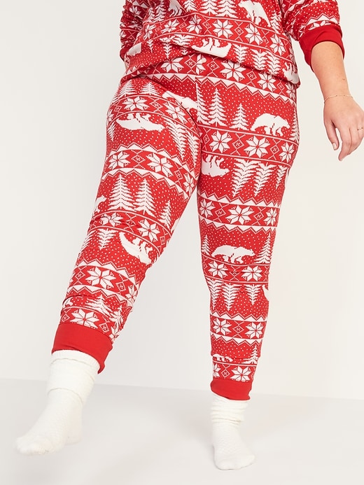 View large product image 1 of 2. Thermal-Knit Plus-Size Pajama Leggings