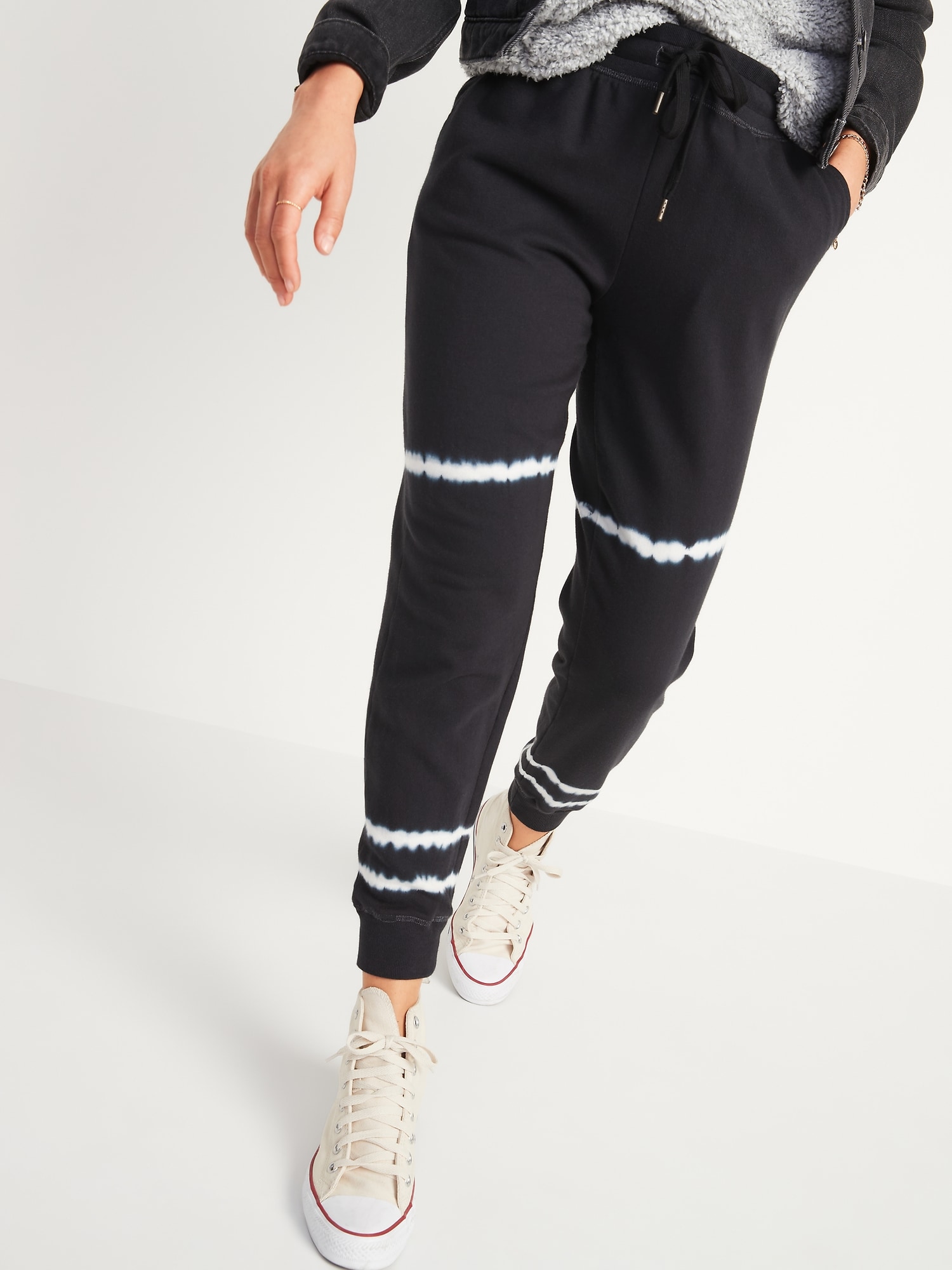 OLD NAVY Womens Mid-Rise Vintage Street Jogger Sweatpants : BLACK - Medium  Tall