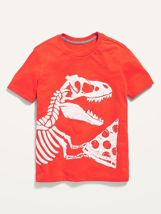 View large product image 1 of 2. Gender-Neutral Short-Sleeve Dino-Graphic Tee For Kids