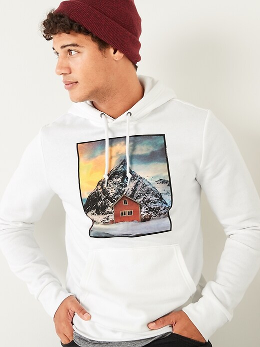 Image number 4 showing, Gender-Neutral Graphic Pullover Hoodie and Women