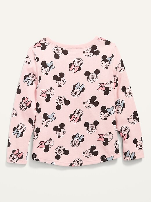 View large product image 2 of 2. Disney© Mickey and Minnie Mouse Long-Sleeve Tee for Toddler Girls