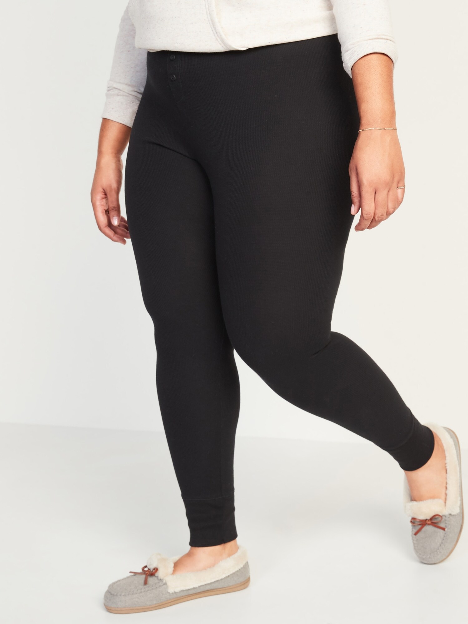 Plus Navy Thermal Tights