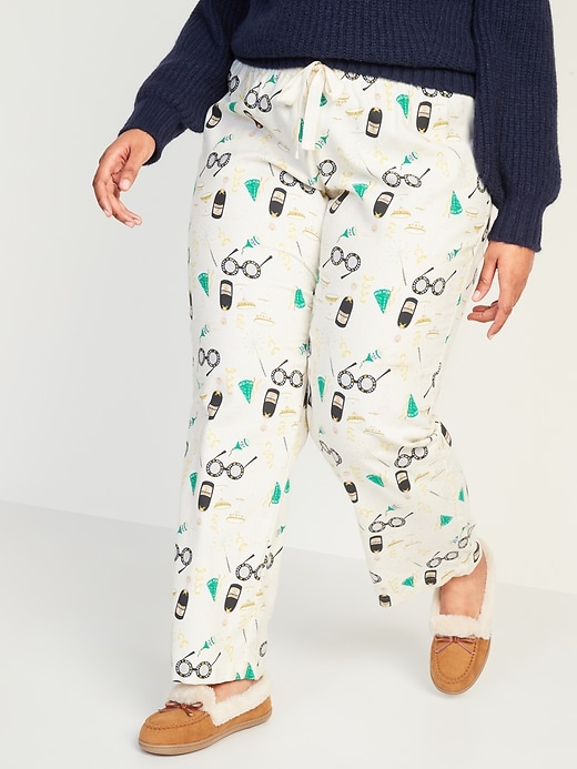 Voir une image plus grande du produit 1 de 2. Pantalon de pyjama en flanelle à motifs, taille forte