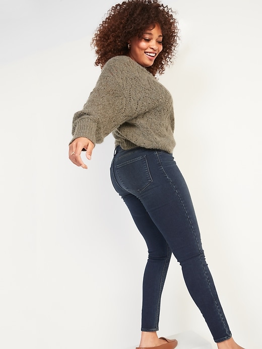 Image number 6 showing, High-Waisted Rockstar Built-In Warm Super Skinny Jeans for Women