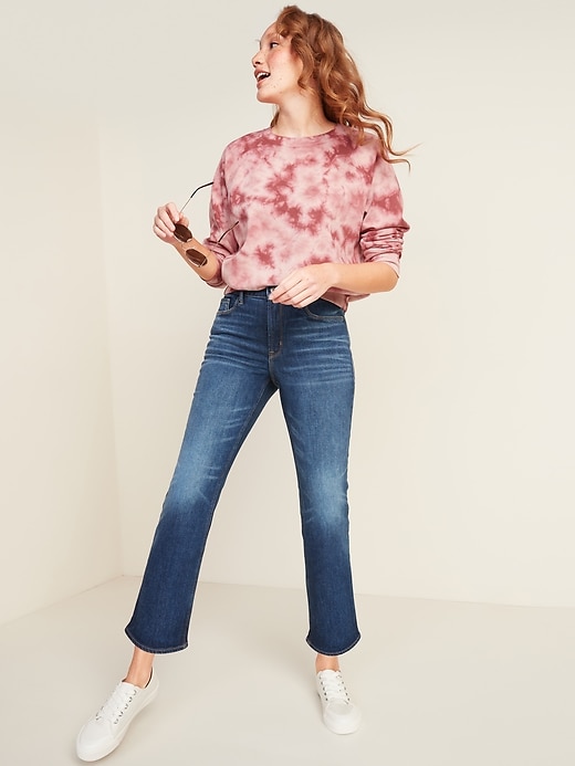Image number 8 showing, High-Waisted Crop Flare Ankle Jeans for Women