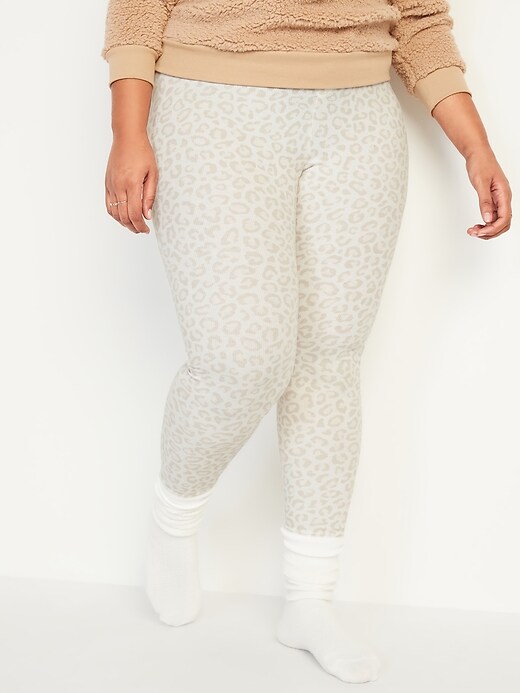 View large product image 1 of 2. Thermal-Knit Plus-Size Pajama Leggings