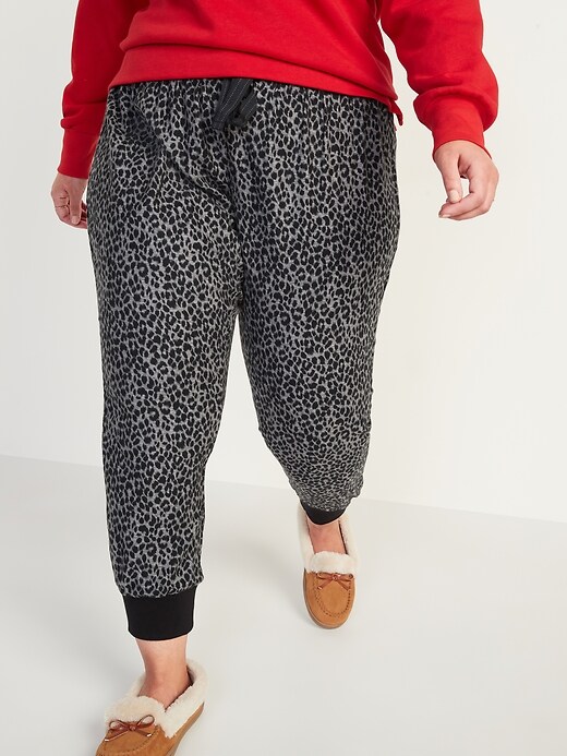 View large product image 1 of 2. Patterned Flannel Jogger Plus-Size Pajama Pants