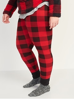 Legging de pyjama en tricot isotherme, taille forte