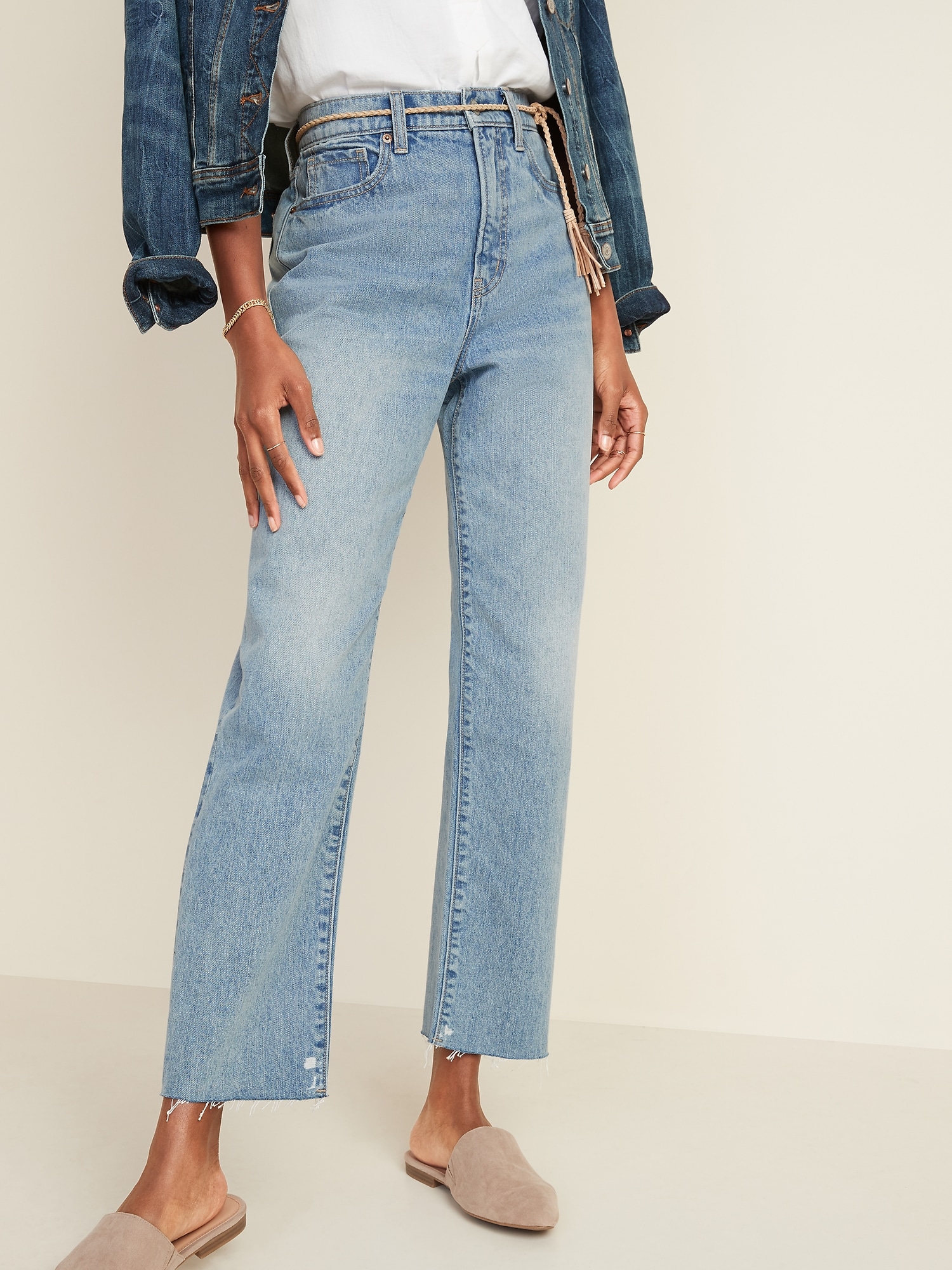 Old navy store raw edge jeans