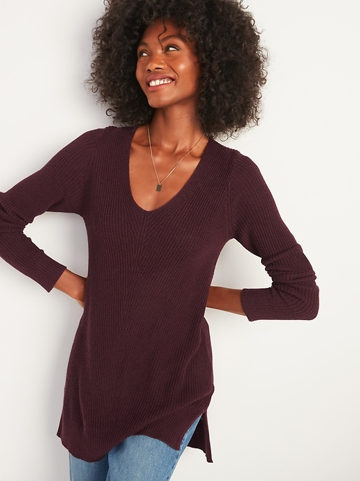 Textured V-Neck Sweater Tunic for Women | Old Navy