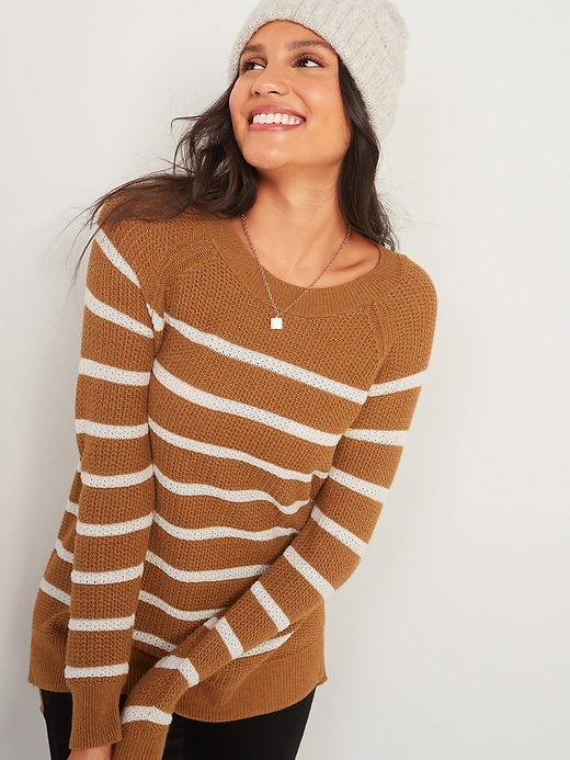 View large product image 1 of 2. Textured Crew-Neck Sweater for Women