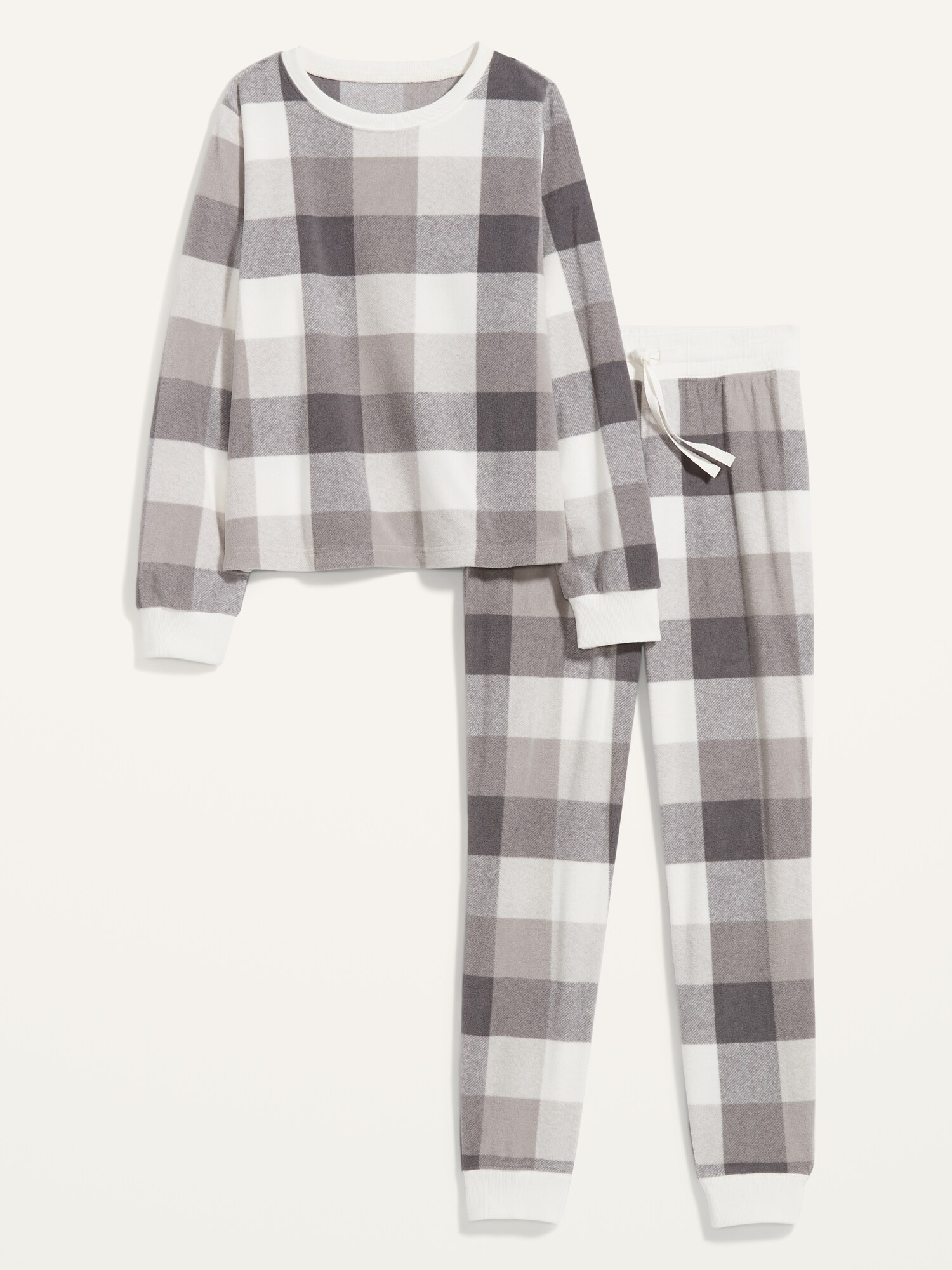 Just Love Womens Buffalo Plaid & Winter Print Micro Fleece Pajama