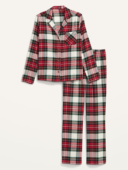 View large product image 2 of 2. Patterned Flannel Pajama Set