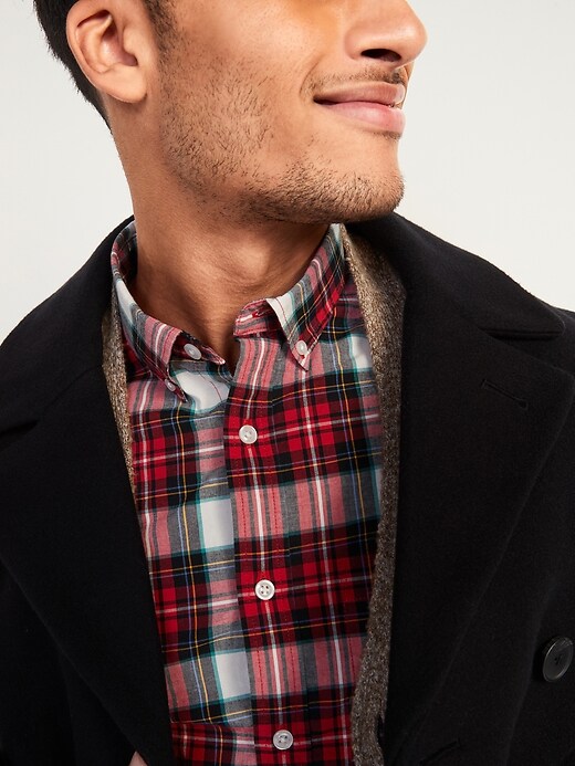 L'image numéro 3 présente Chemise quotidienne Built-In Flex à carreaux, coupe standard pour homme