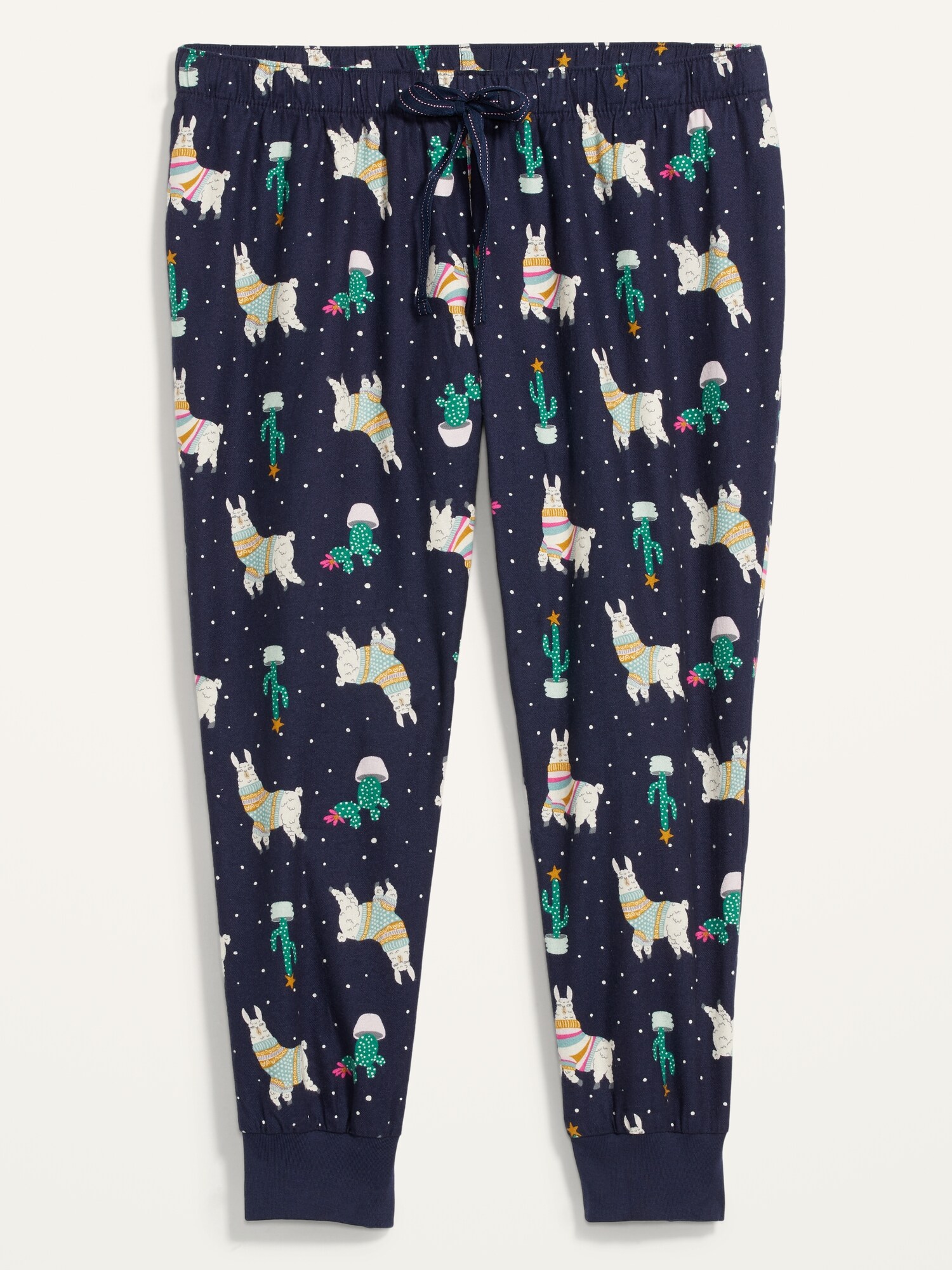 Patterned Flannel Jogger Plus-Size Pajama Pants