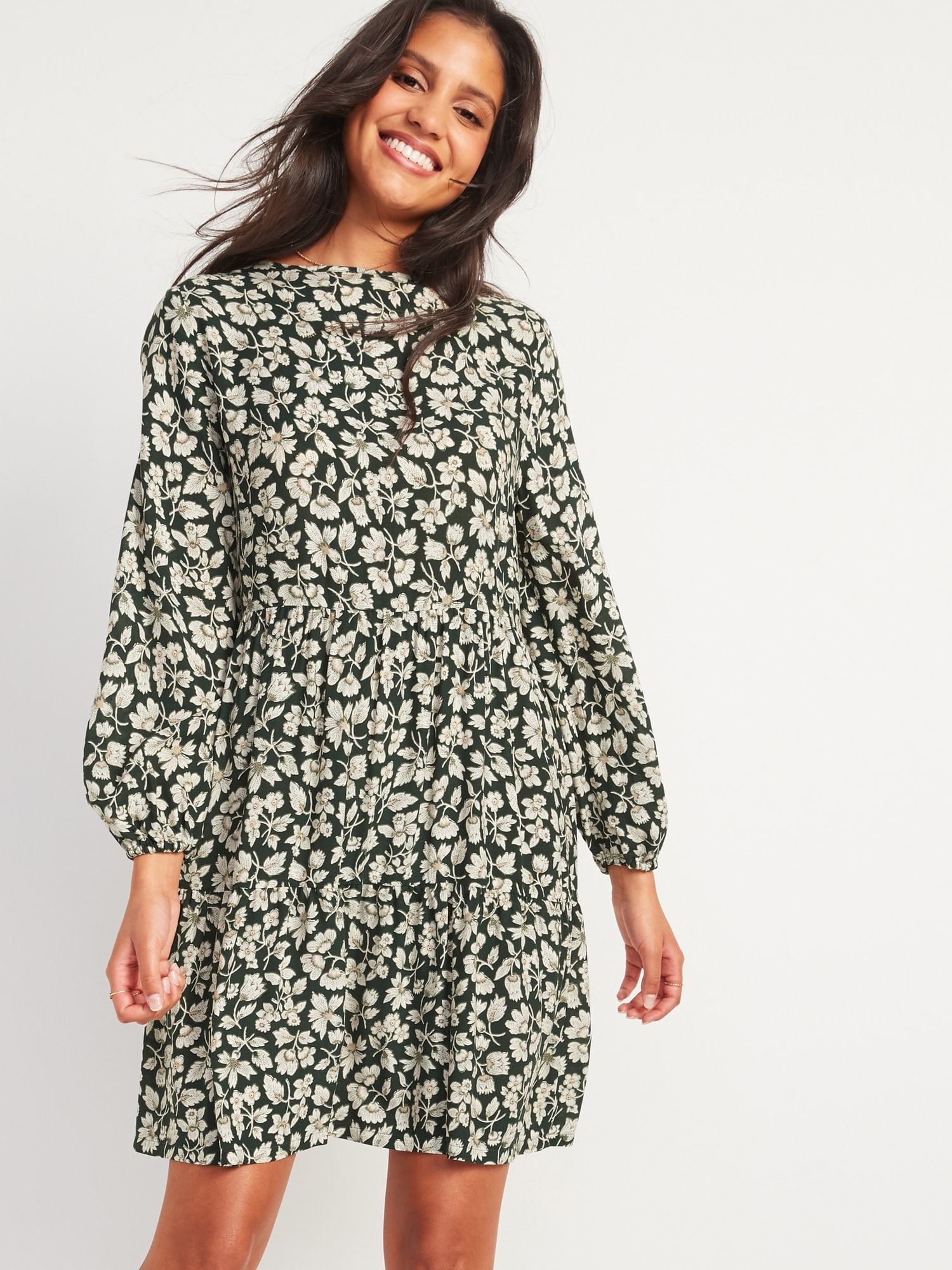 womens swing dress long sleeve