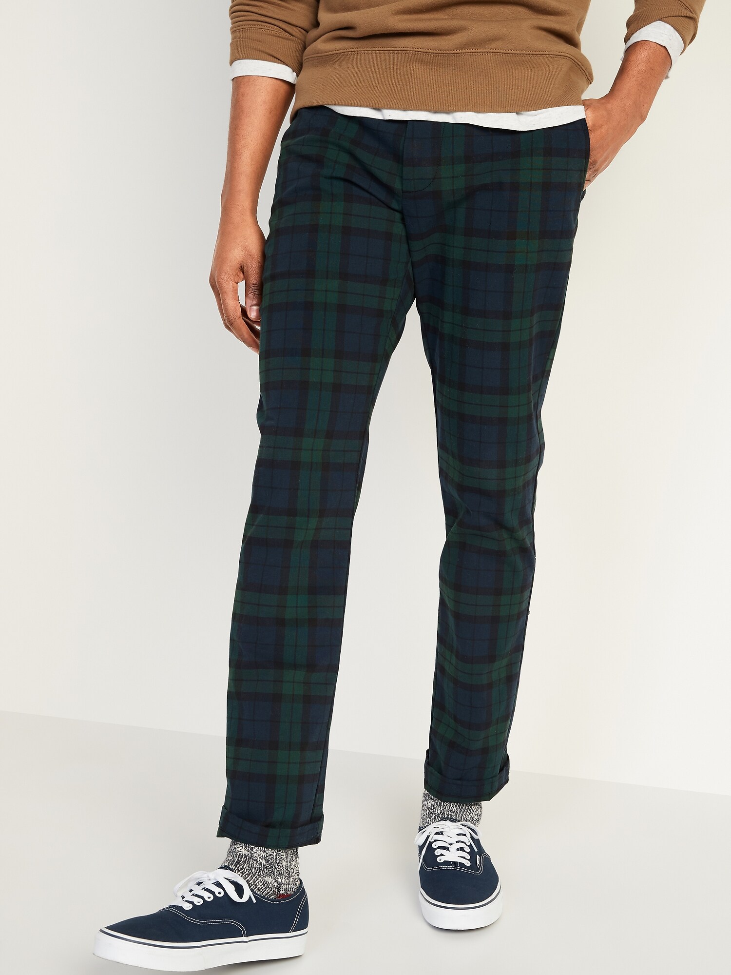 Old navy green plaid hot sale pants