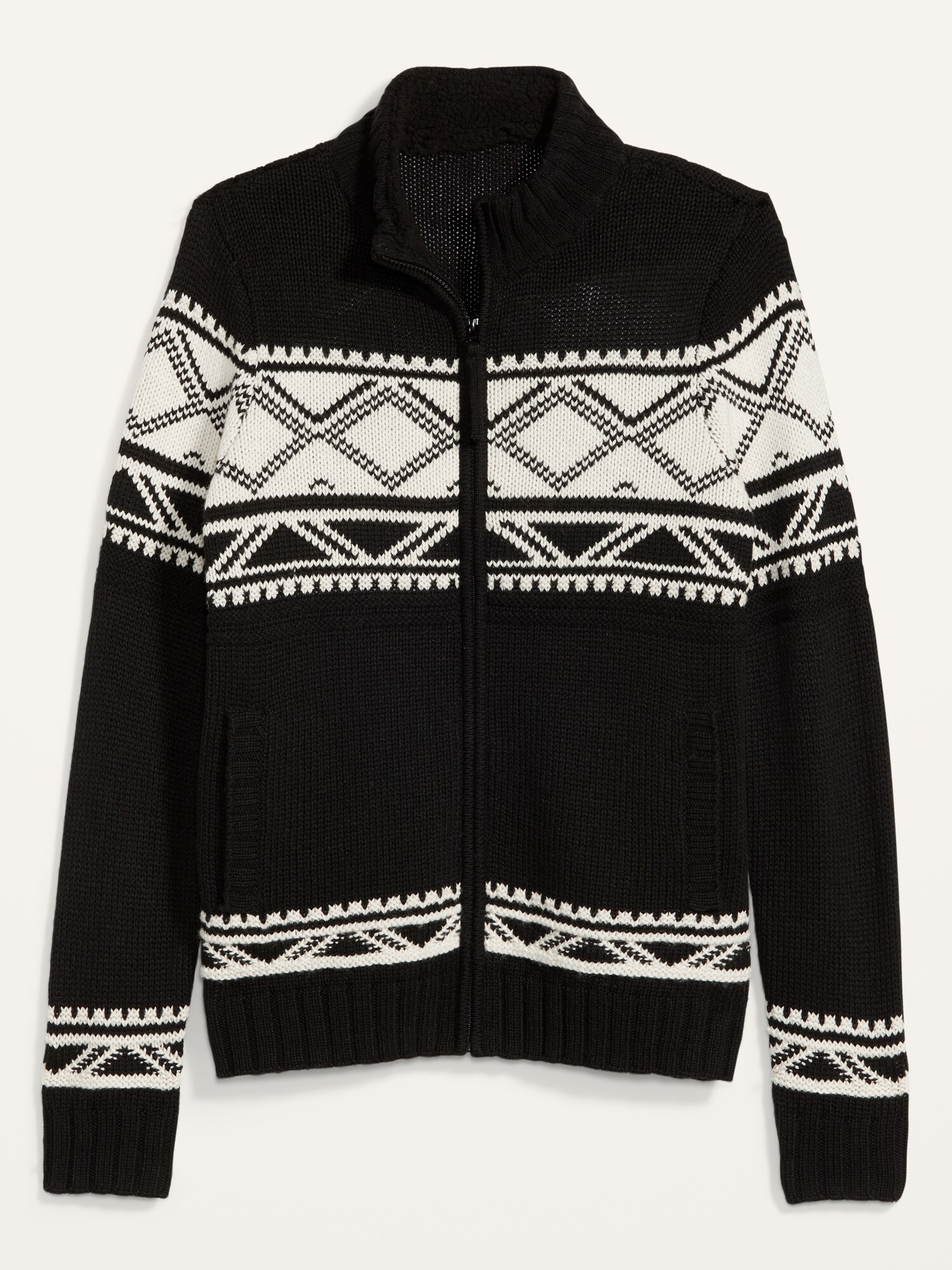 men's sweater with zipper front
