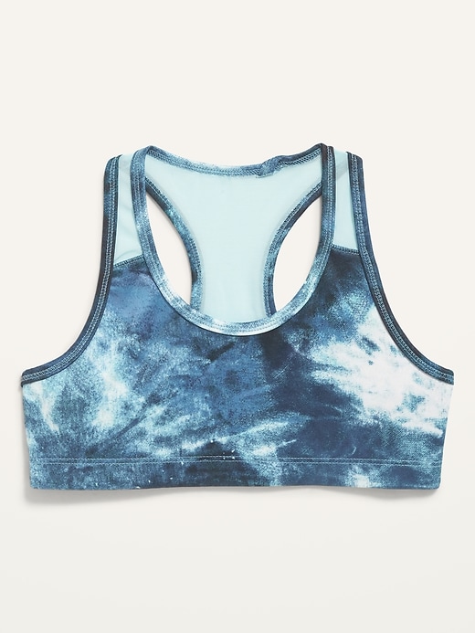 Go-Dry Printed Racerback Sports Bra for Girls