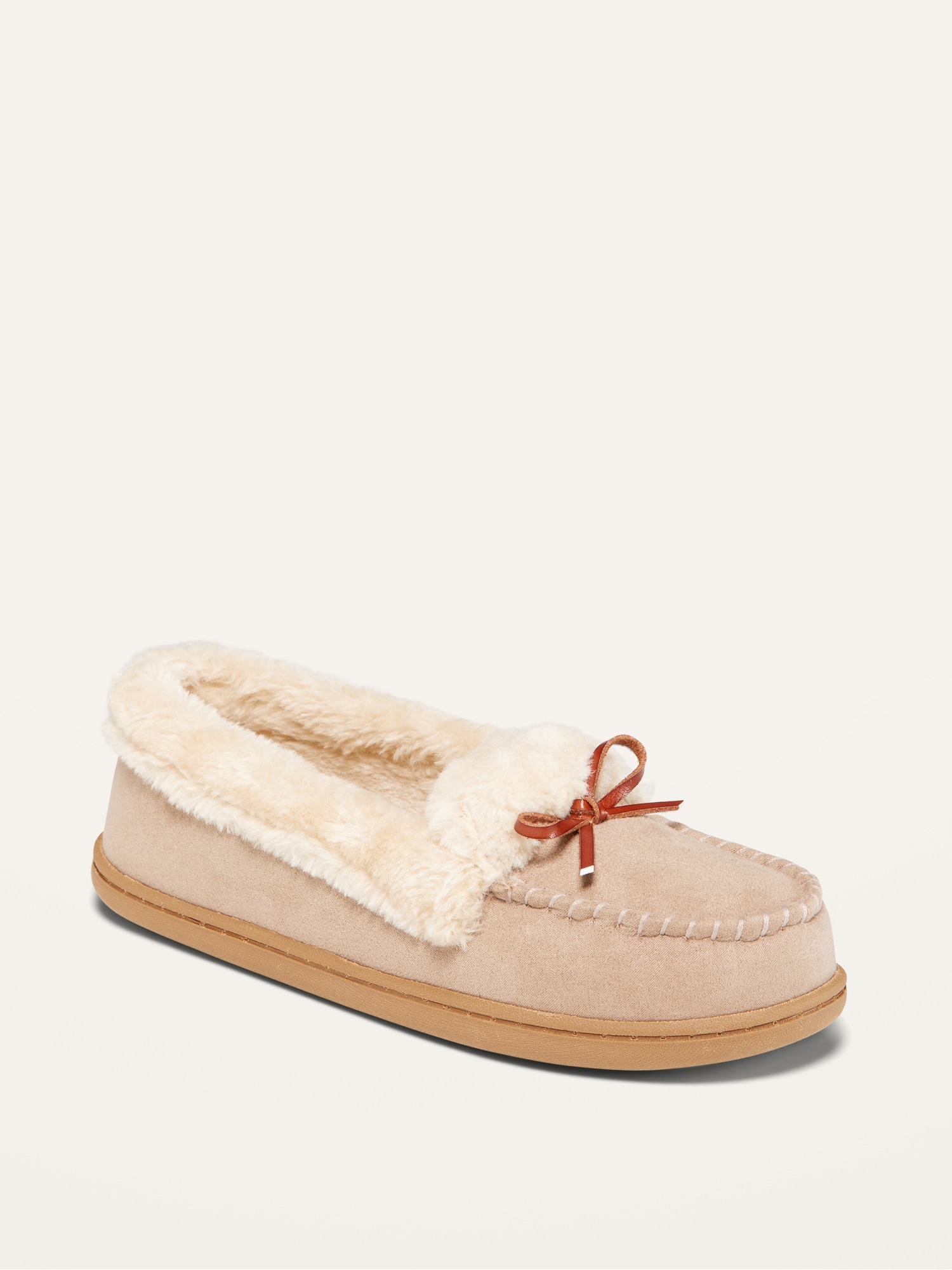 Water-Repellent Faux-Fur-Lined Moccasin 